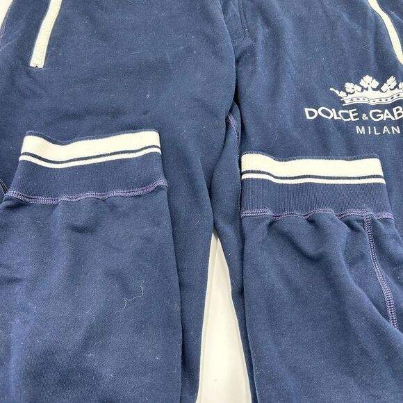Men’s Dolce & Gabbana crown logo rib bottom sweatpants size 52 made in Italy - Picture 3 of 10